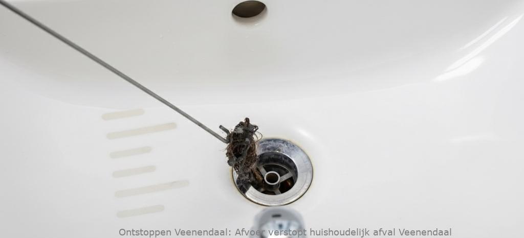 Afvoer verstopt huishoudelijk afval Veenendaal