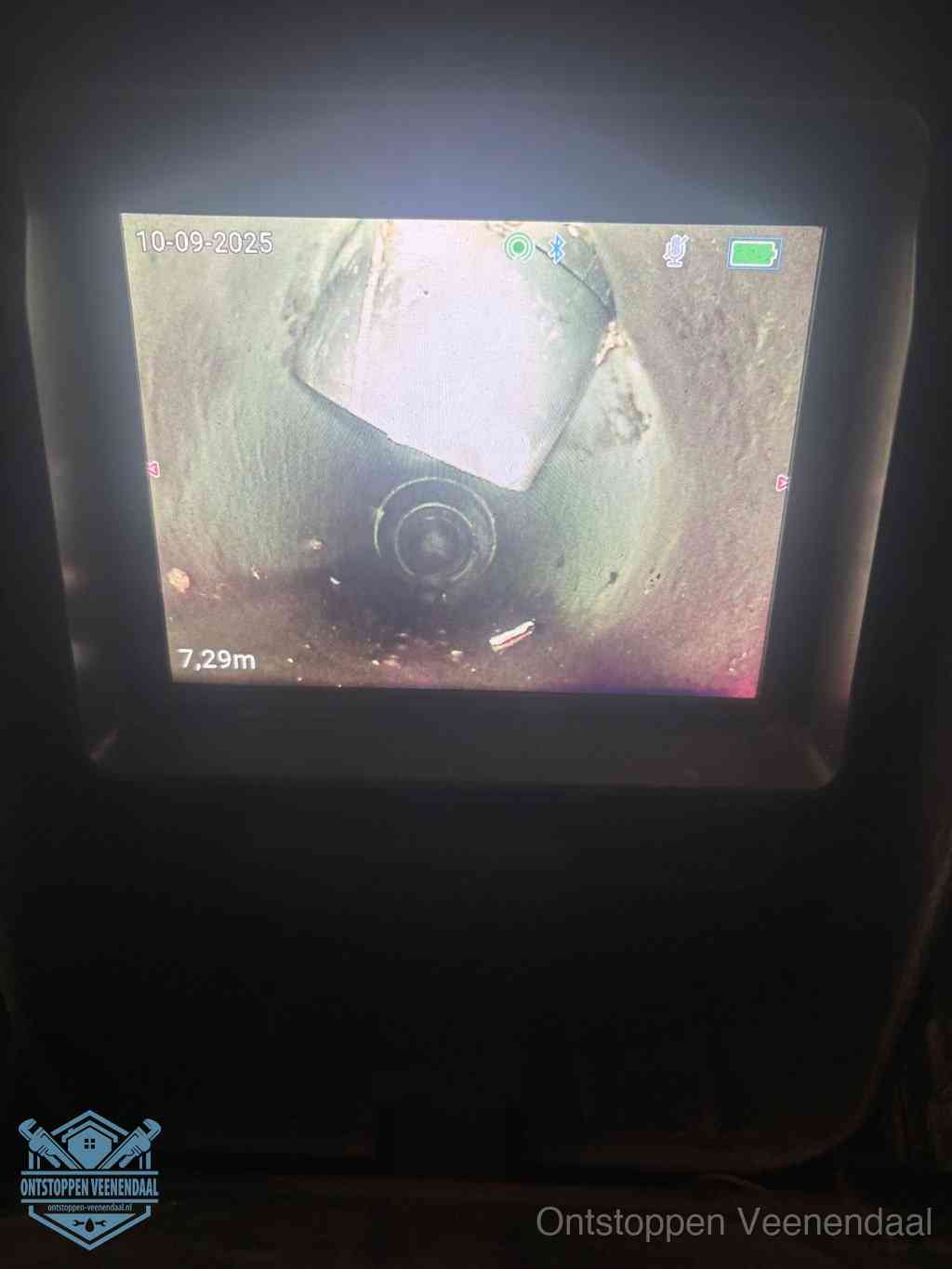 Rioolverzakking camerabeeld in Veenendaal